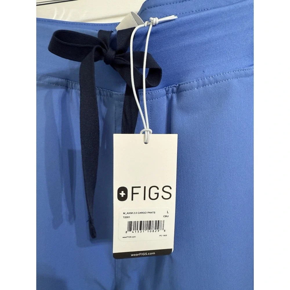 Figs Mens Lighter Blue Axim 2.0 Cargo Scrub Pants Large‎ New With Tags